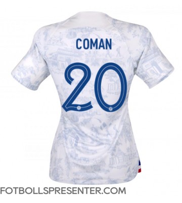 Frankrike Kingsley Coman #20 Borta Matchtröja Dam VM 2022 Kortärmad